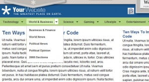 Omtrent samme meny som Digg.com sitt tidligere design hadde