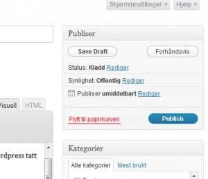 Passordbeskytte innlegg