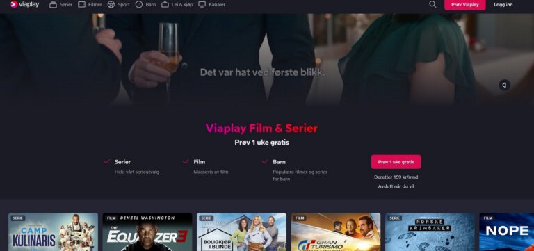 Prøv Viaplay 1 uke gratis